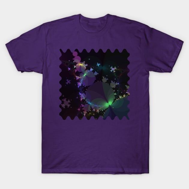 Pretty Fractal Circles and Snowflakes T-Shirt by Gingezel